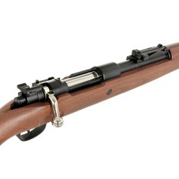 Airsoft Kar98 su metaliniais išmetamaisiais šoviniais