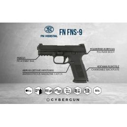 FN FNS-9 GBB Official Airsoft Pistol with Metal Slide