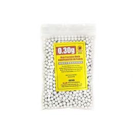 Sunkios 6 mm airsoft kulkos - 1000 vnt., 0,30 g, skirtos aštriam šaudymui