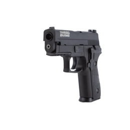 Kompaktiškas metalinis pistoletas su judančiu šliaužikliu Sig Sauer P229