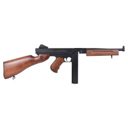 Thompson M1A1 ehtsast puidust AEG airsoft püss – täismetallist WWII koopia