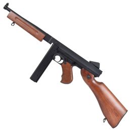 Thompson M1A1 tikro medžio AEG airsoft šautuvas – pilnai metalinė WWII replika