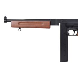 Thompson M1A1 īsta koka AEG airsoft šautene – pilnmetāla WWII replika