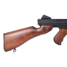 Thompson M1A1 īsta koka AEG airsoft šautene – pilnmetāla WWII replika