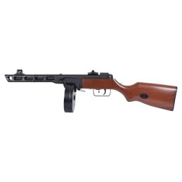 Snow Wolf SW-09 PPSh-41 AEG Airsoft SMG – Wood-Effect Finish, Full Metal, 1000-rd Drum