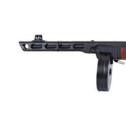Snow Wolf SW-09 PPSh-41 AEG Airsoft SMG - Puiduefektiga viimistlus, täismetall, 1000-padruniline trummel