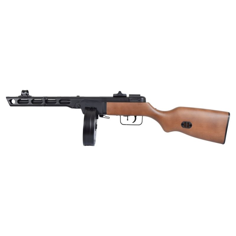 Snow Wolf SW-09W PPSh-41 AEG Airsoft SMG - Ehtne puit, täismetall, 1000-rd trummel