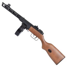 Snow Wolf SW-09W PPSh-41 AEG Airsoft SMG - īstas koksnes, metālisks, 1000 gab. cilindrs
