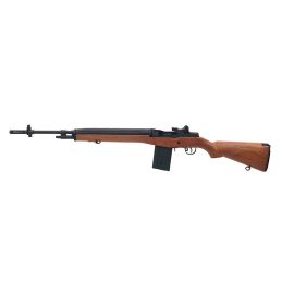 M14 Airsoft püss - puidust stiilis, koos aku ja laadijaga, USA lahingupüssiga