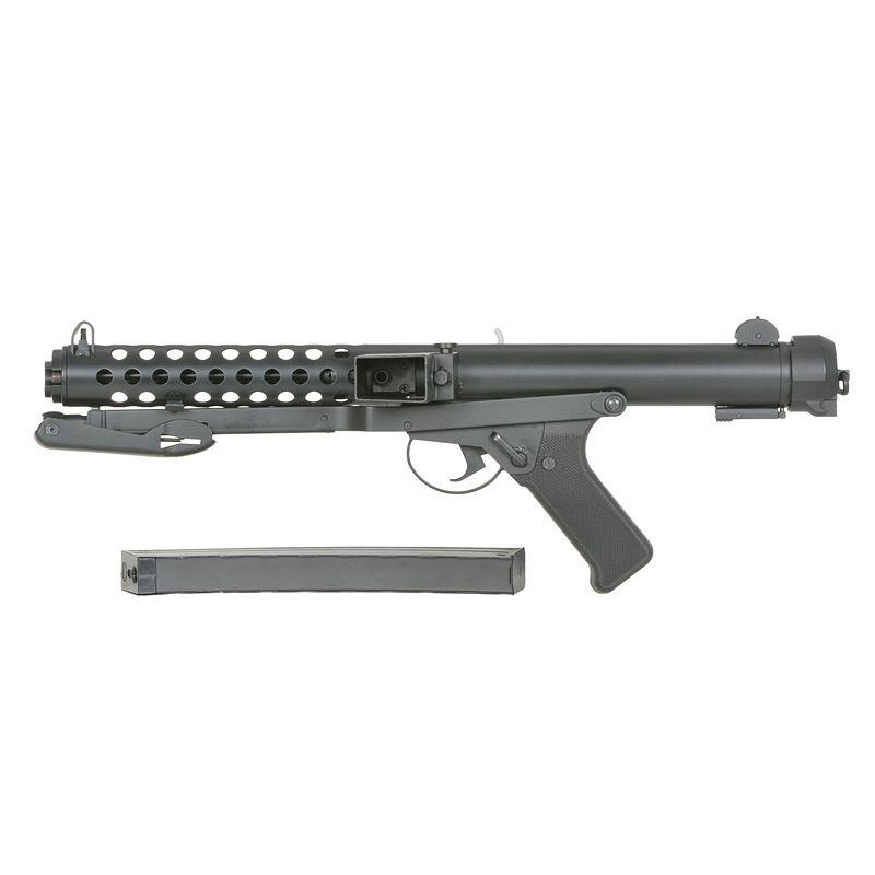 Sterling MK4 Airsoft SMG - britu aukstā kara pistoles automāts, Star Wars E-11 Blaster Base