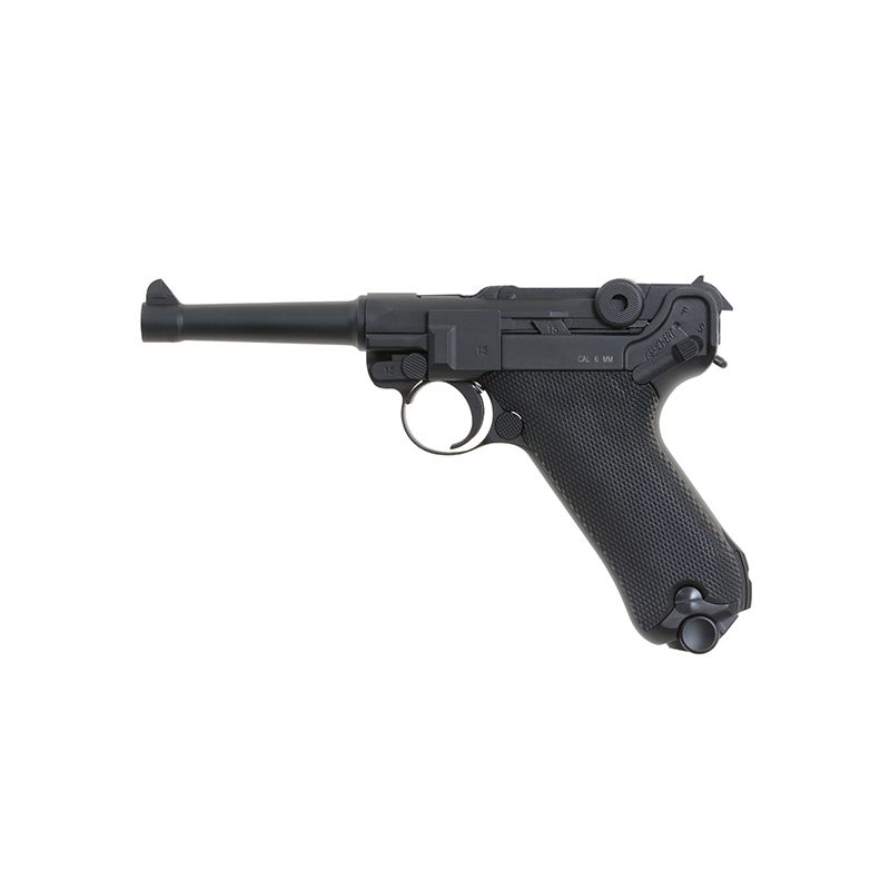 Luger P08 CO2 pneimatiskā pistole - pilnmetāla, vācu Otrā pasaules kara šaujamierocis, spēcīgāka par zaļo gāzi