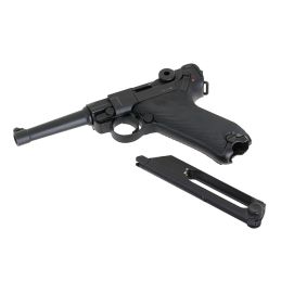 Luger P08 CO2 pneimatiskā pistole - pilnmetāla, vācu Otrā pasaules kara šaujamierocis, spēcīgāka par zaļo gāzi