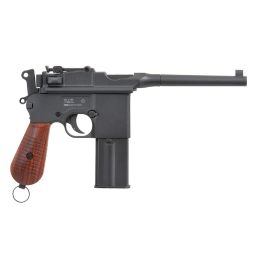 Mauser C96 M712 Schnellfeuer CO2 pneimatiskā pistole - Select-Fire vācu metāllāpstiņa