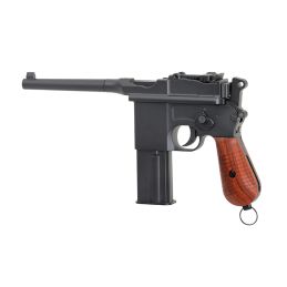 Mauser C96 M712 Schnellfeuer CO2 airsoft pistoletas - "Select-Fire" vokiška šluotos rankena