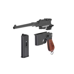 Mauser C96 M712 Schnellfeuer CO2 Airsoft püstol - Select-Fire Saksa luudakäepide
