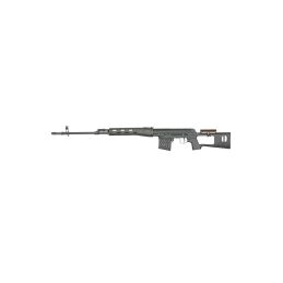 SVD Dragunov Airsoft Spring-Cocking Snaiper - must, 400 FPS, 600 mm läbimõõduga