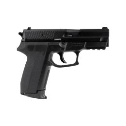 Sig Sauer SP2022 – vaizdas iš šono, licencijuoti Sig Sauer ženklai