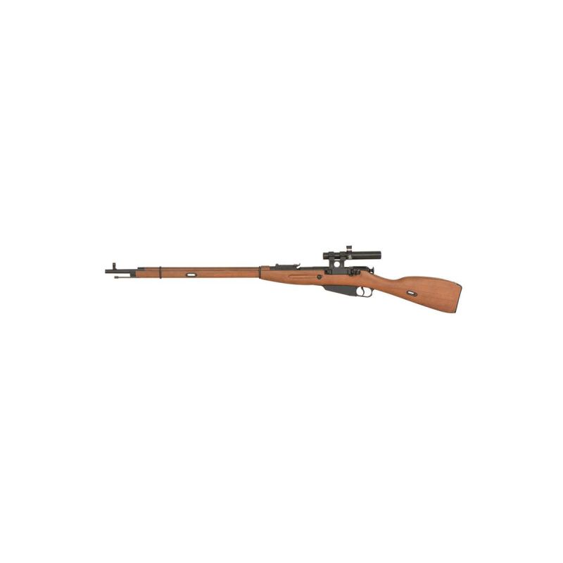 Mosin-Nagant 1891/30 PU snaiperu airsoft šautene – īsta koka, īsts PU tēmēklis, WWII padomju